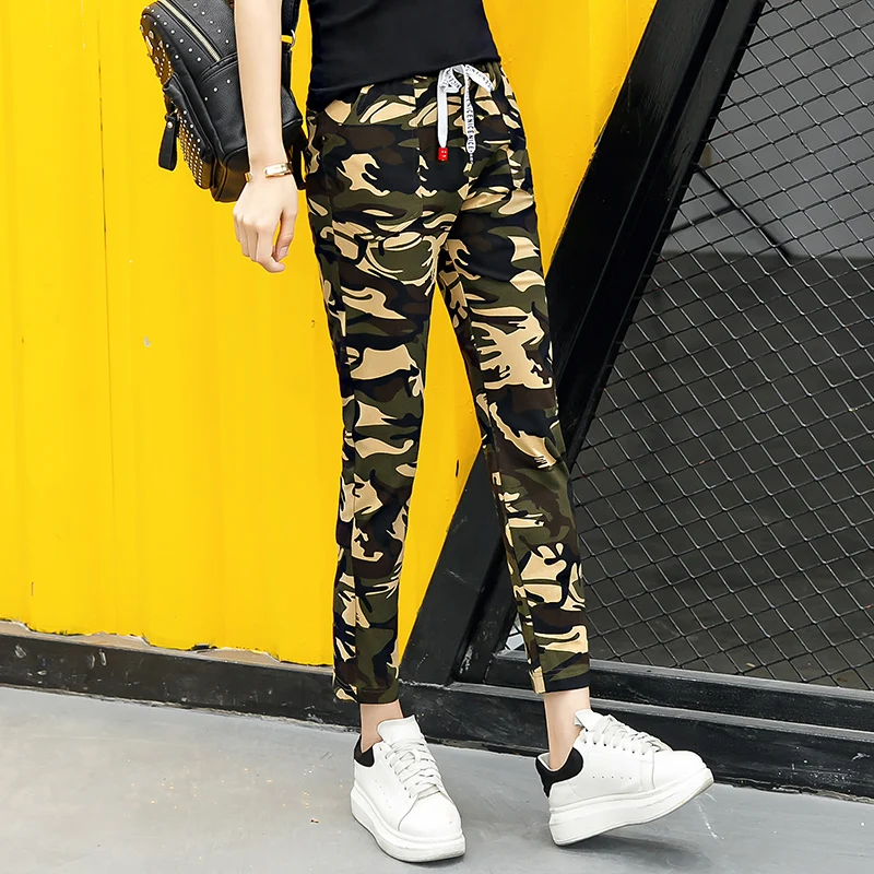 Женские армейские камуфляжные штаны женские облегающие военные брюки хлопковые