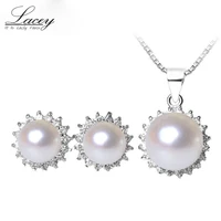 pearl jewelry setnatural freshwater pearl pendant and earrings set for womenwedding jewelry pearl sets high quality best gifts
