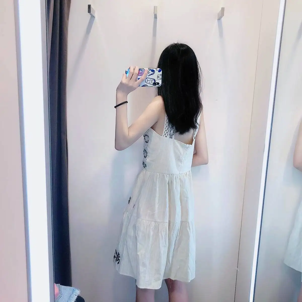 

Summer Dress 2019 New Lace Embroidered Collar Dress Robe Femme Sexy Dress Women Beach White Dresses