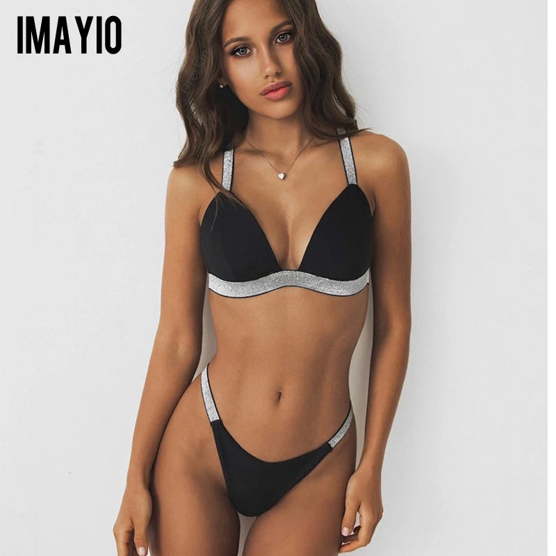 Женский купальник-бикини с чашками пуш-ап и леопардовым принтом | Спорт