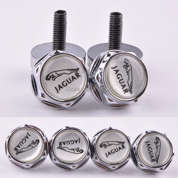 4 Pcs Separate Chrome LICENSE PLATE FRAME Bolt Screws For Juagar|screw size|screw type wire connectorsframe fixing screws |