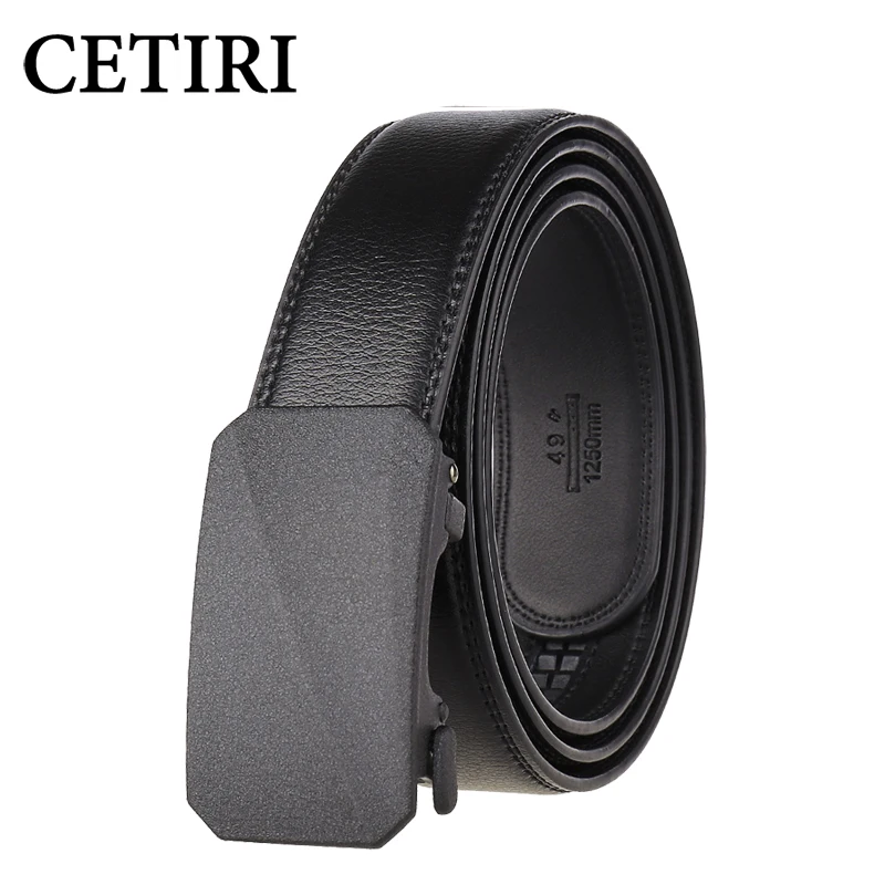 

CETIRI 2019 Top Brand Men Real Cowhide Belt Buckle Inner Through Automatic Large Genuine Leather Luxury Designer Belts Classic