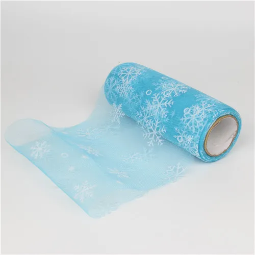 Lake blue 1 шт., Тюлевое рулон, 15 см x 9,2 м, эластичное вязаное крючком на груди, 20x23 см, мини-юбка ручной работы из органзы для детского шоу, подарки на день рождения, подарки на Рождество - Цвет: Lake blue