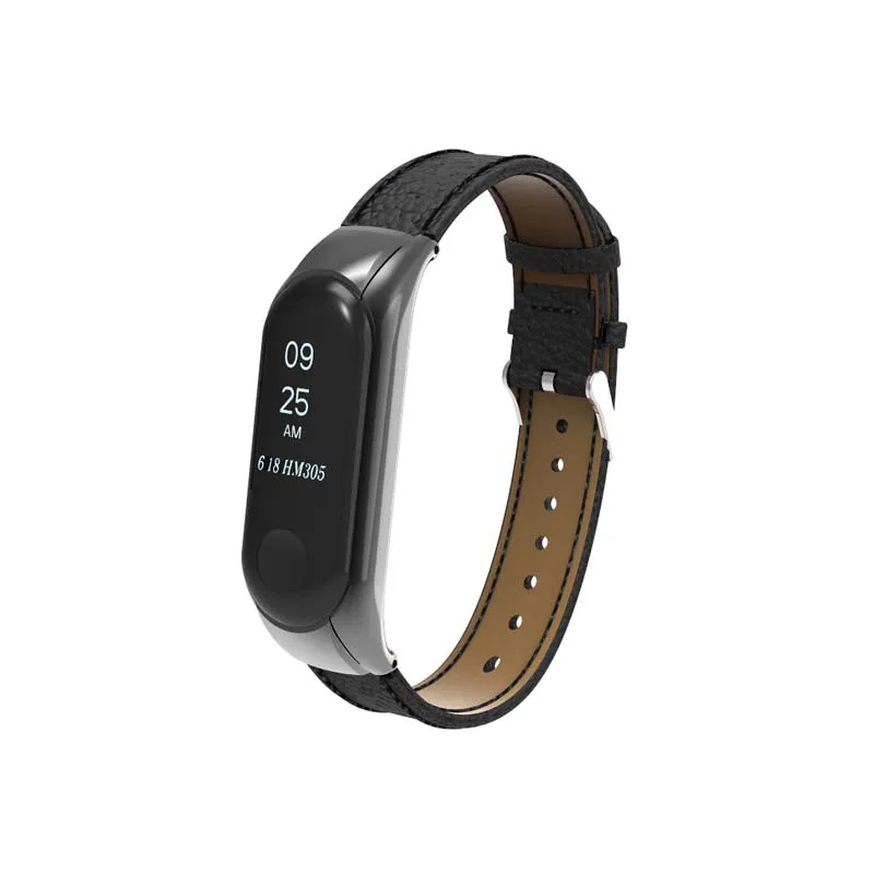 Teamyo mi Band 3 Ремешок Браслет из натуральной кожи для xiaomi mi band 3 Смарт-часы браслет аксессуары ремешок браслет mi Band 3