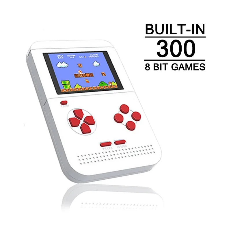 Q1 Updated RS6 Portable Retro Mini Handheld Game Console 8 bit 2.6 inch LCD Color Colour Children Player Built-in 300 games | Электроника