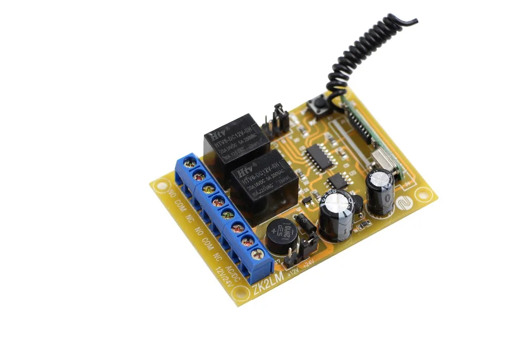 Новый продукт DC12V 24V 315Mhz 433Mhz 2 CH RF беспроводной пульт дистанционного управления