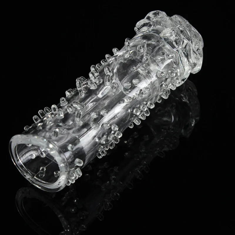 Male Sex Products Reusable Delay Condoms Jelly Cock Ring Clear Crystal Skin Penis Extension Sleeve Eros Adult Toys | Красота и