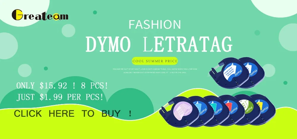 Greateam 12267 91200 91201 12 мм черный на белом фоне совместимый с dymo клейкая лента 92102 91203 для производитель Этикеток Dymo LT-100H