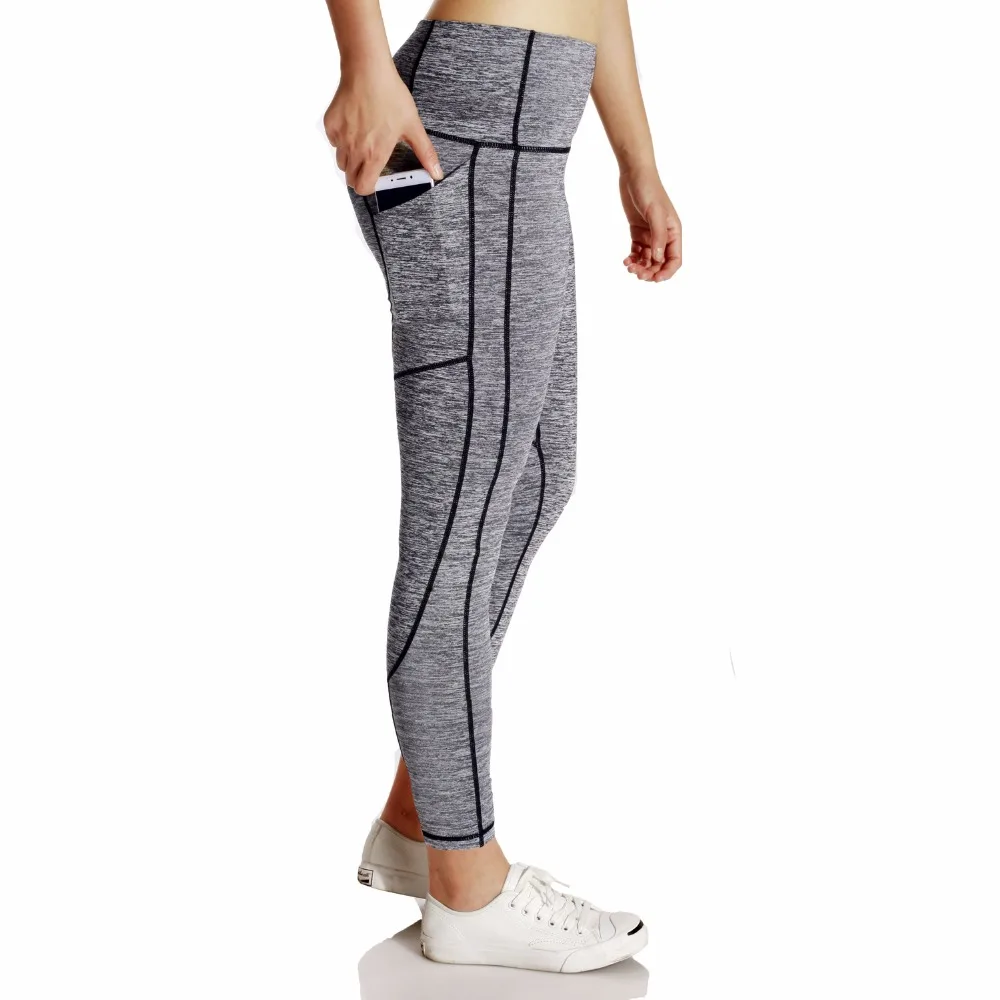Кальсоны йоги Лоскутная Карандаш брюки женщина Высокая Талия Fit Sport Тесная