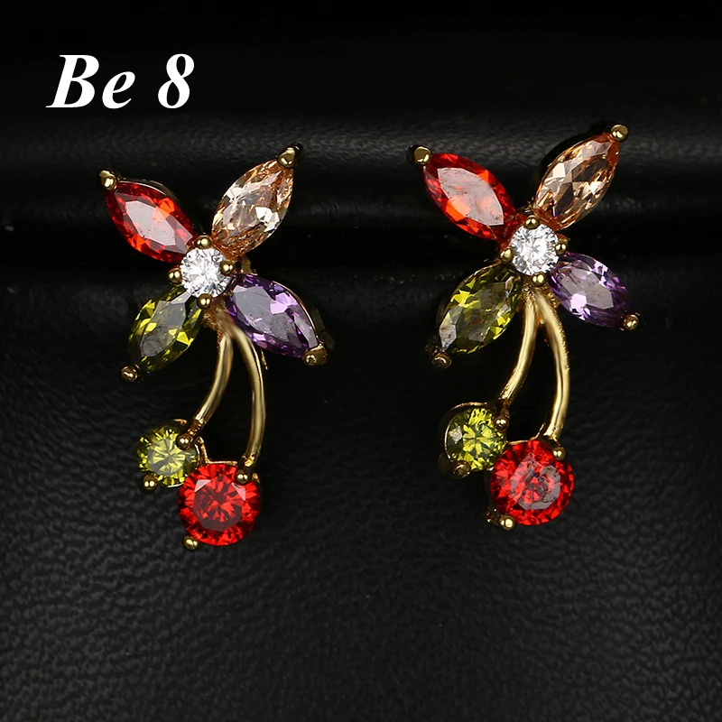 

Be8 Brand Multicolor AAA+ Cubic Zirconia Stud Earrings Fashion Jewelry For Women Brincos Unicorn Pendientes Elegant Gifts E-224