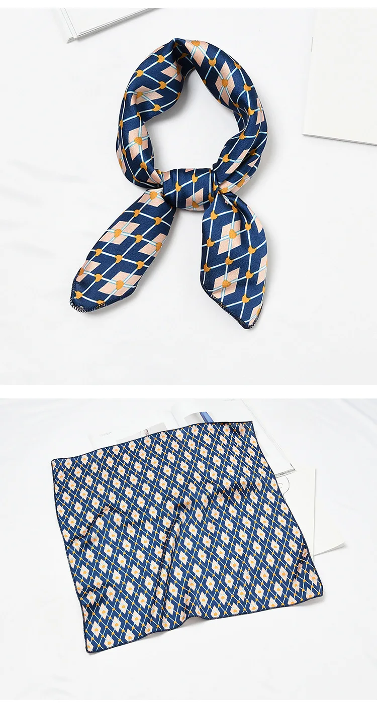 Украшает модные 50*50 см с леопардовым принтом scarfsilk волос шарфы упругой квадратный детские трусы для девочки, шарф, шарфы, сатин Сумочка шарф тощий