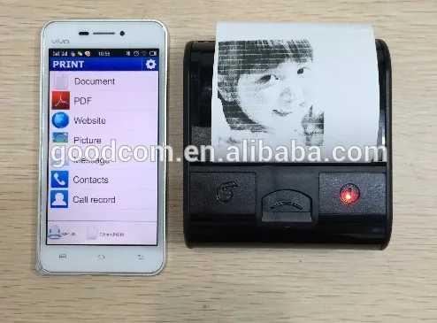Небольшой Беспроводной Мобильный Термопринтер Qr-код Печати Bluetooth Принтер