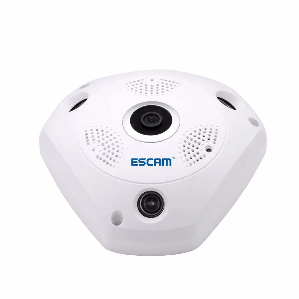 

ESCAM Shark QP180 960P IP VR Camera WiFi Network Fisheye 1.44mm 360 Wi-Fi Cameras Surveillance CCTV Camera Support VR