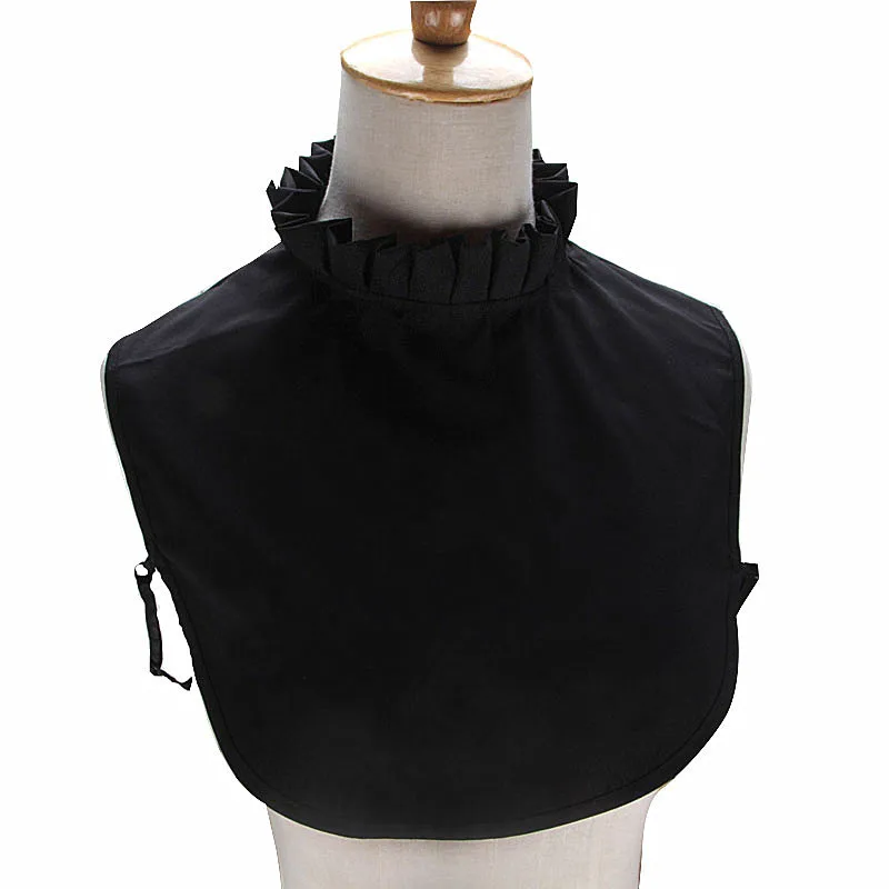 Новинка 2018 женская рубашка с воротником стойкой и оборками аксессуары свитер