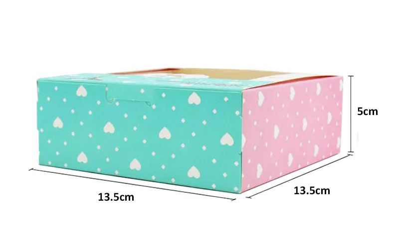 10 Pcs &quotHappy ever day&quot Small Cute Cake Egg Tart Cookie Baking boxes Foldable Biscuit Gift Packaging Box with Clear Window | Дом и сад