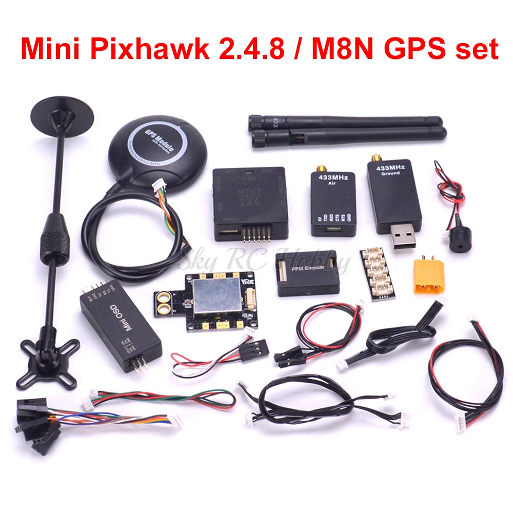 Мини PX4 Pixhawk PIX 2.4.8 32 бит Контроллер полета M8N GPS Minim OSD + PM зуммер PPM модуль I2C