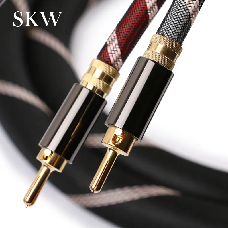 SKW termimale аудиофил HIFI аудио кабель вилка типа "банан" серебряное покрытие на 6N