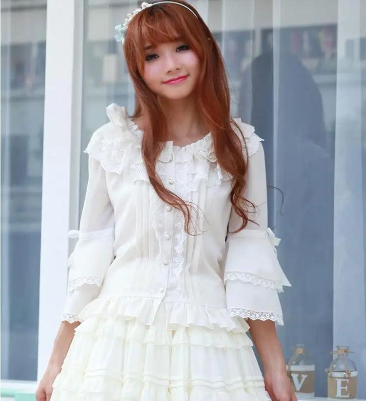 Женская шифоновая блузка с расклешенными рукавами элегантная повседневная