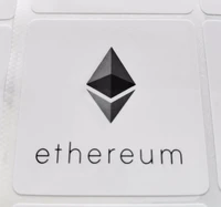 240pcslot 4x4cm ethereum logo stickers self adhesive cryptocurrency label item no fs17