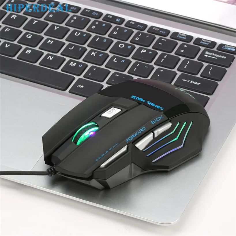 HIPERDEAL компьютерная периферийная Новинка 5500 dpi 7 кнопочная светодиодный Оптическая Проводная игровая мышь USB мышь для Pro Gamer крутая Прямая поставка Sep5