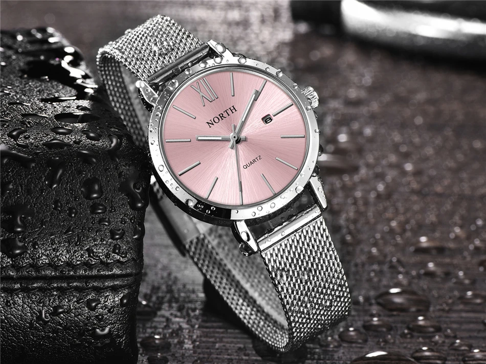Reloj Mujer NORTH женские часы люксовый бренд кварцевые часы Женская мода платье Простые водонепроницаемые женские повседневные деловые часы