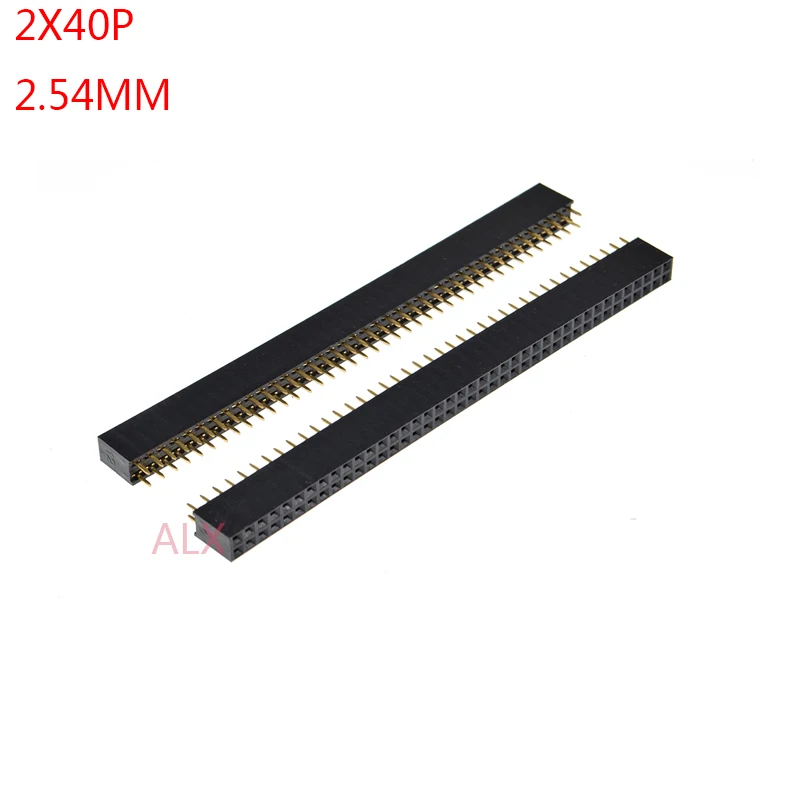 5 шт. 2X40 контактный двойной прямой ряд штыревой разъем 2 54 мм 2*40 40p 40 PIN для печатной