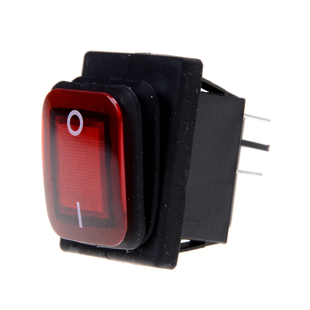 1 шт. красный 4Pin 2 положения AC250V/16A AC125V/20 AWaterproof защелкивающийся клавишный