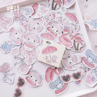 45 pcsbox seaside holiday pink tree paper sticker decoration stickers diy for craft diary scrapbooking planner label sticker