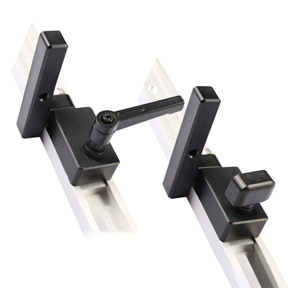 

Miter Track Stop Chute Limiter T-Slot Locator Track Limiter T-Tracks Sliding Brackets Miter Gauge Fence Connector Wood Tools