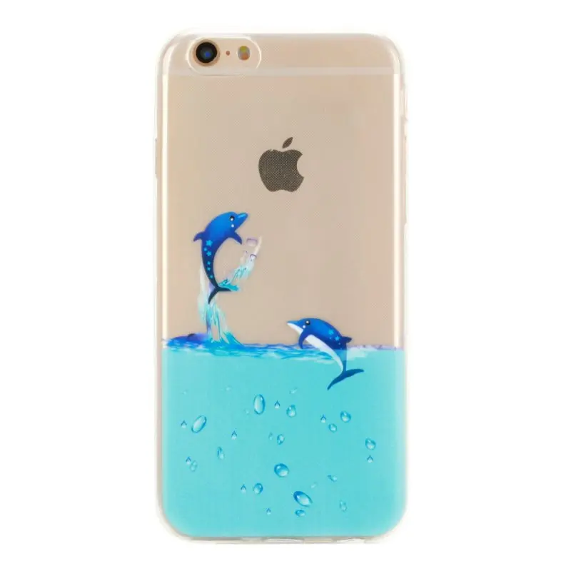 For iPhone 6 6S Cases Cover Silicon Ultra Thin TPU Back Gel Bag Apple iPhone6 S Tiger Cat Dolphin Panda Mobile Coque Etui |