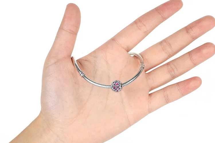 WOSTU Cerise Encased In Love Cerise Кристалл ажурные сердца и подвески в виде звезд подходят бусины браслет 925 пробы серебряные ювелирные изделия