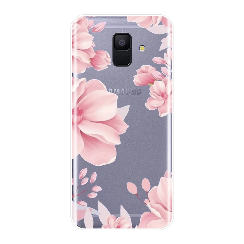 TPU чехол для телефона Samsung Galaxy A3 A5 A7 2016 2017 Мягкая силиконовая розовая задняя крышка