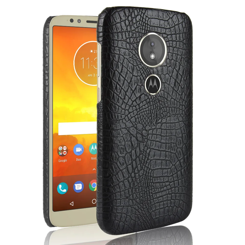 Роскошный кожаный чехол из крокодиловой кожи для Moto E5 с узором противоударный