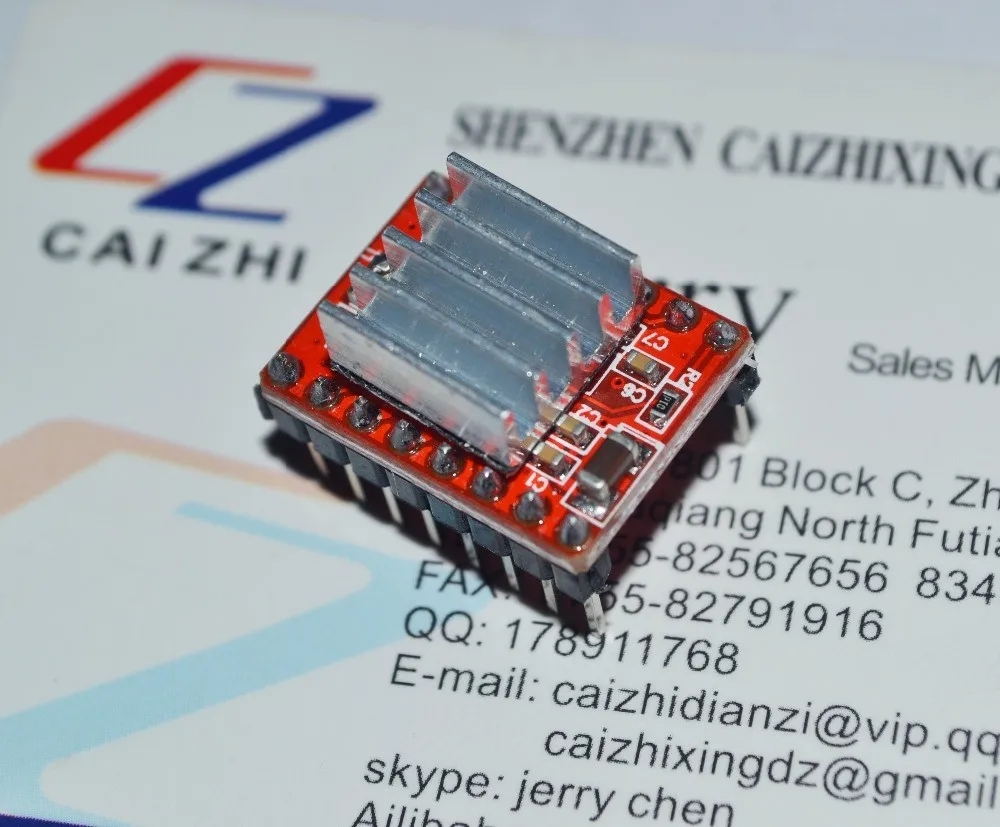 Бесплатная доставка 1 шт. шаговый драйвер Reprap pololu A4988 модуль шагового двигателя с