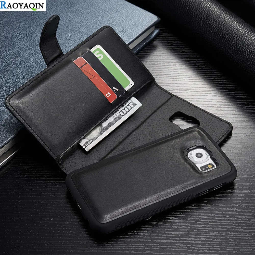 Флип Чехол Для Coque Samsung S6 Edge Роскошный кошелек кожаная сумка чехол для Galaxy s6/S6