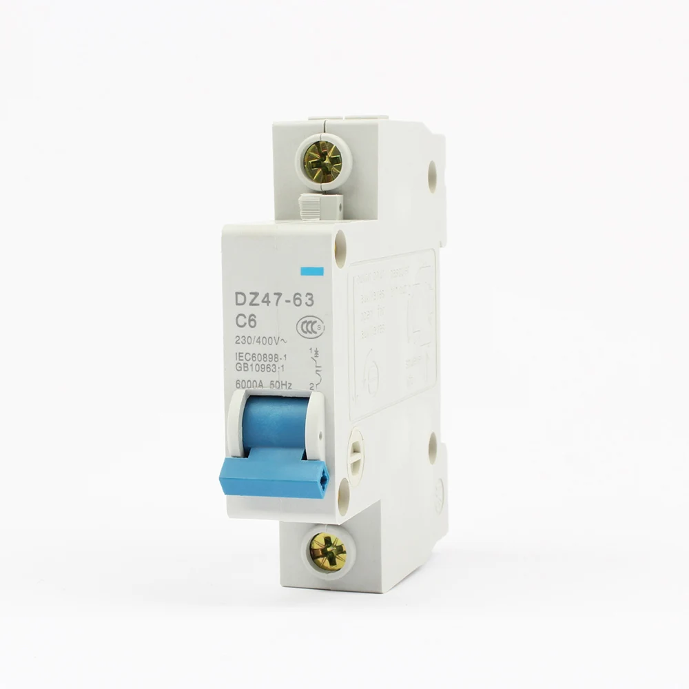 DZ47-63 6A 10A 16A 1P AC 230 В или 400 В 20A 25A 32A 40A 50A 63A мини-выключатель MCB переключатель выключателя