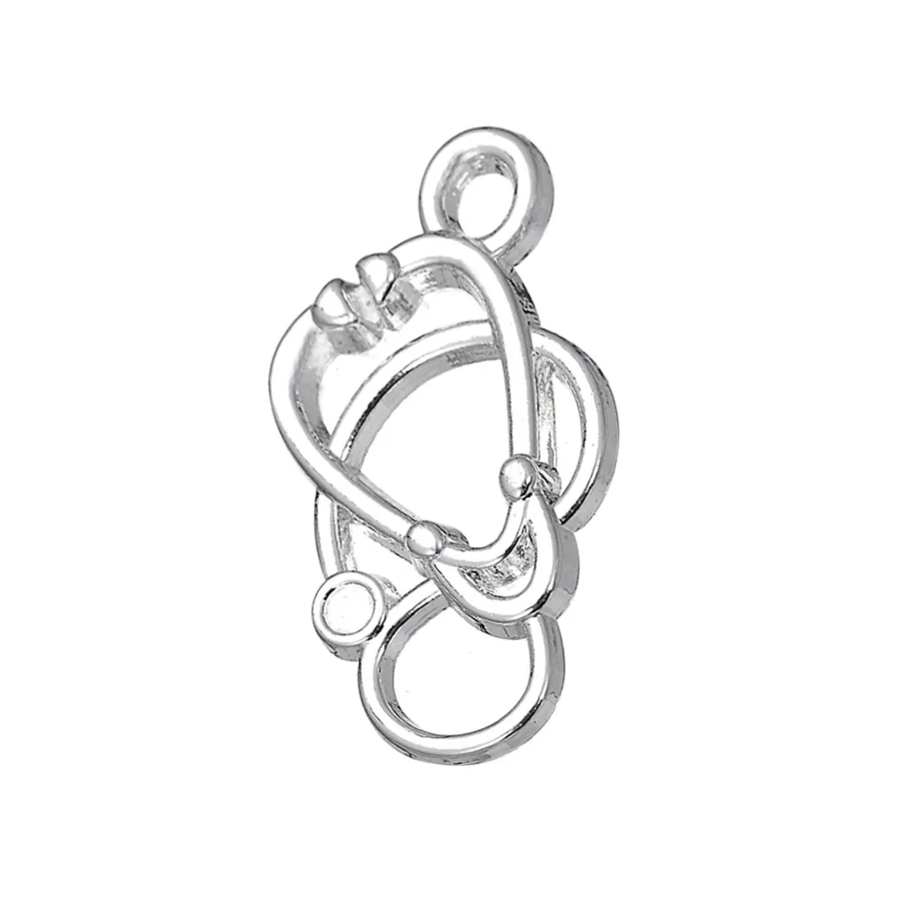 Подвеска-подвеска докторская медсестра с серебряным покрытием my shape-стетоскоп