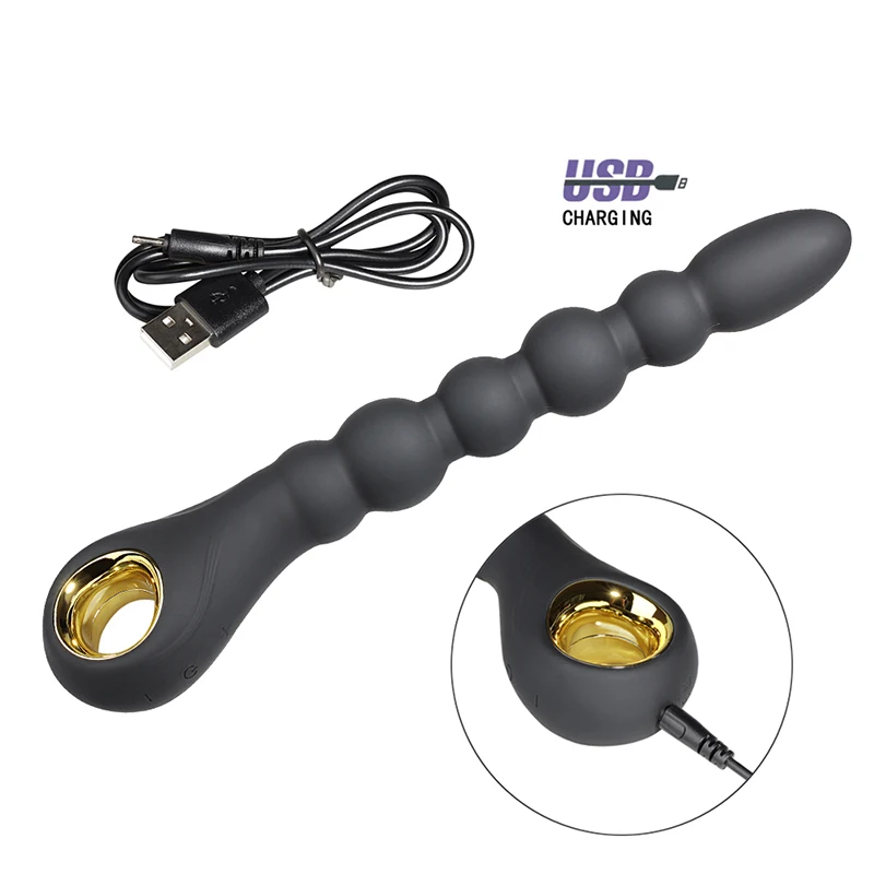 Silicone Long Anal Balls Vibrator Unisex Adult Novelty Sex Toys Vibrating Butt Plug 9 Speeds Double Motors Prostate Massager | Красота и