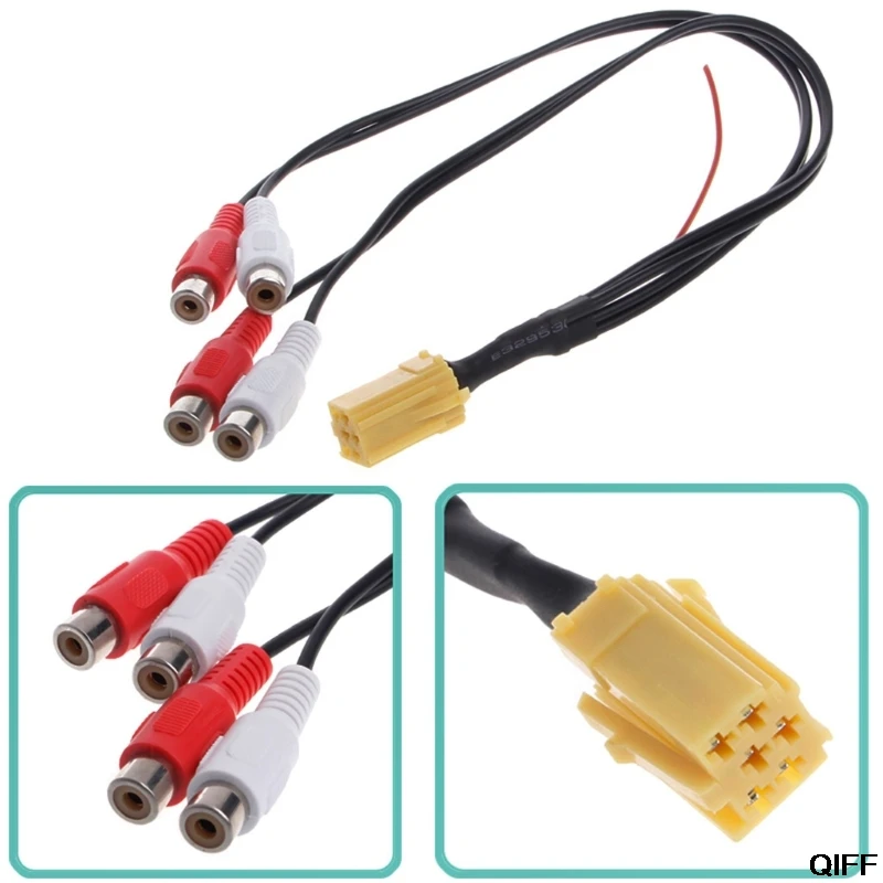 Прямая поставка и оптовая продажа мини адаптер стандарта ЕС Aux 4 дюйма Kabel RCA