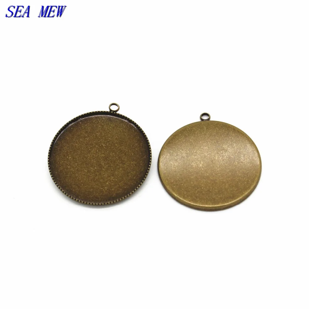 SEA MEW 20 мм 25 30 круглый кабошон с 6 видов цветов покрытием Медный кулон подвеской