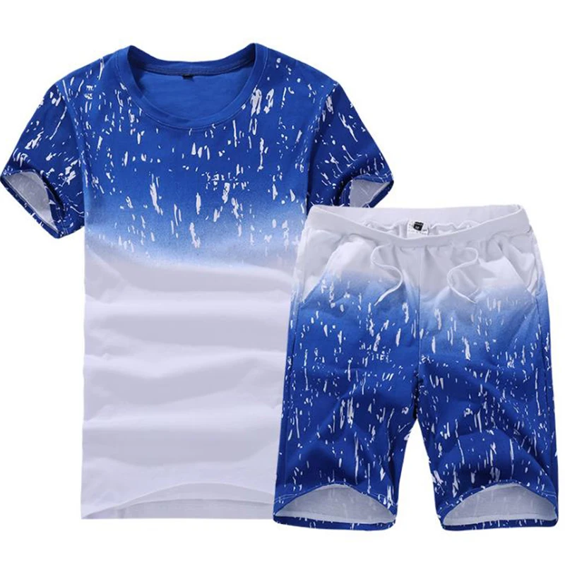 Мужская футболка и шорты мягкий спортивный костюм в стиле хип хоп Повседневная