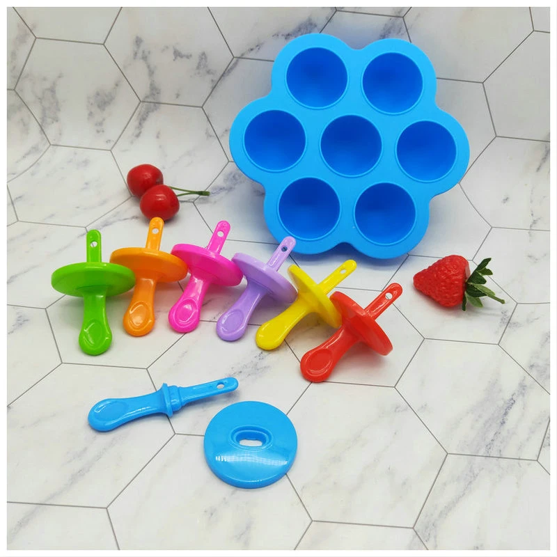 7 ячеек силиконовая форма для замороженного мороженого сока эскимо Детская