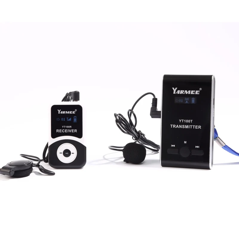 YARMEE Big Set Audio Tour Guide System/ Earphone Equipment 4 Transmitters And 60 Receivers | Microphones