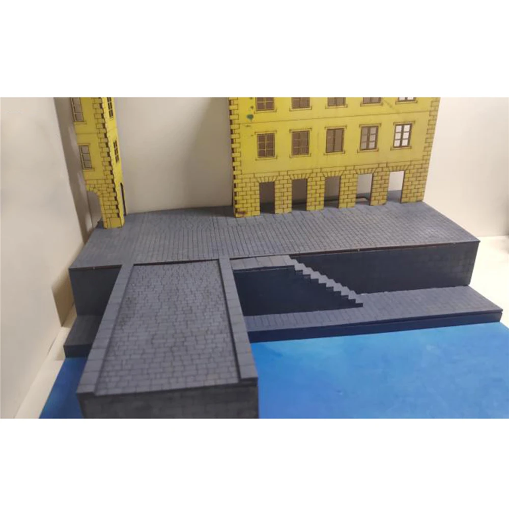 Масштаб 1/72 DIY европейский городской танк модель боевых сцен деревянная сборка