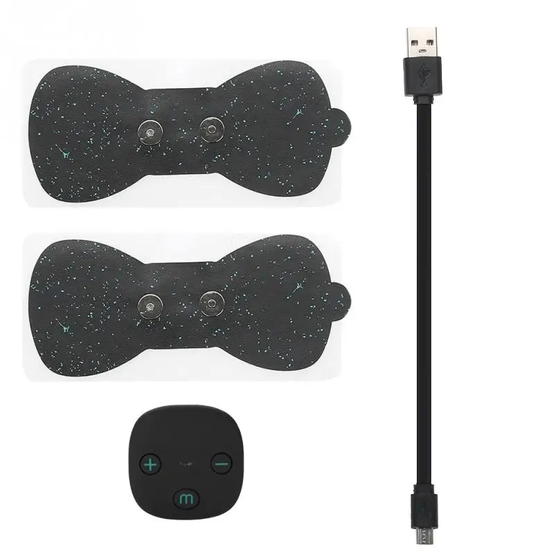 Черный USB Электрический низкочастотный ток импульсный массажер колодки для плеча шеи талии руки и ноги массаж релаксации - Цвет: Черный