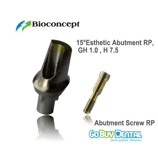 Нобелевские совместимые Biocare Заменить 15 'эстетический абутмент RP GH 1 0 мм H 7 5
