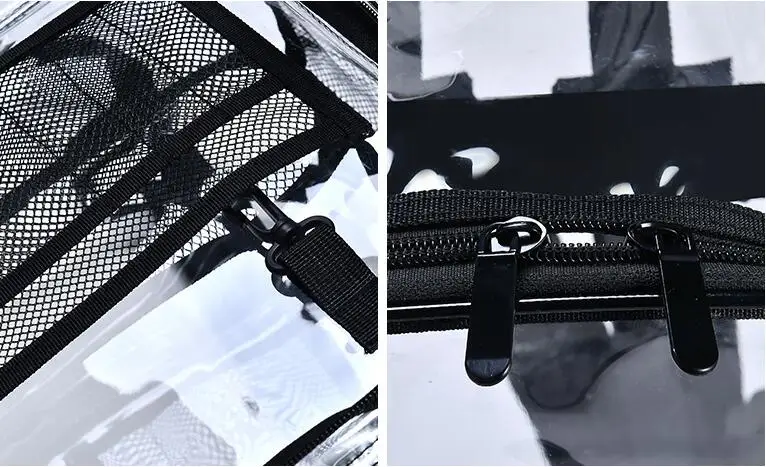 OEM женский прозрачный рюкзак из ПВХ для взрослых и студентов прозрачный школьный рюкзак повседневный рюкзак