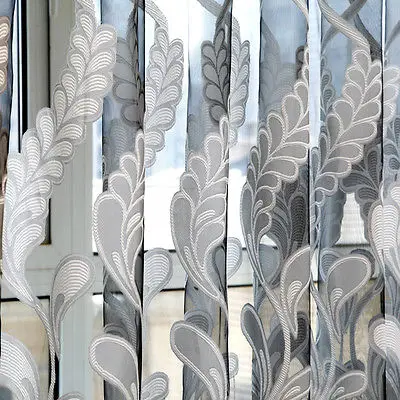 4 цвета модные тюлевые оконные занавески вуаль драпировка прозрачный шарф | Дом и