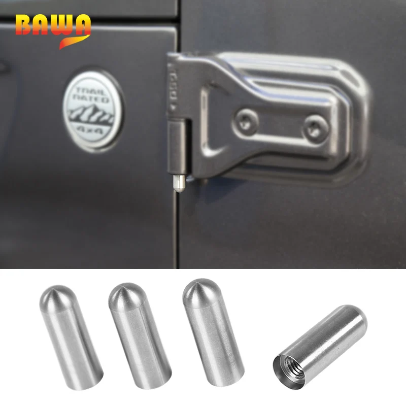 

BAWA Hinge Plug for Jeep Wrangler JL 2018 Stainless Steel 2 Door 4 Door Hinge Latch Parts Accessories for Jeep Wrangler jl