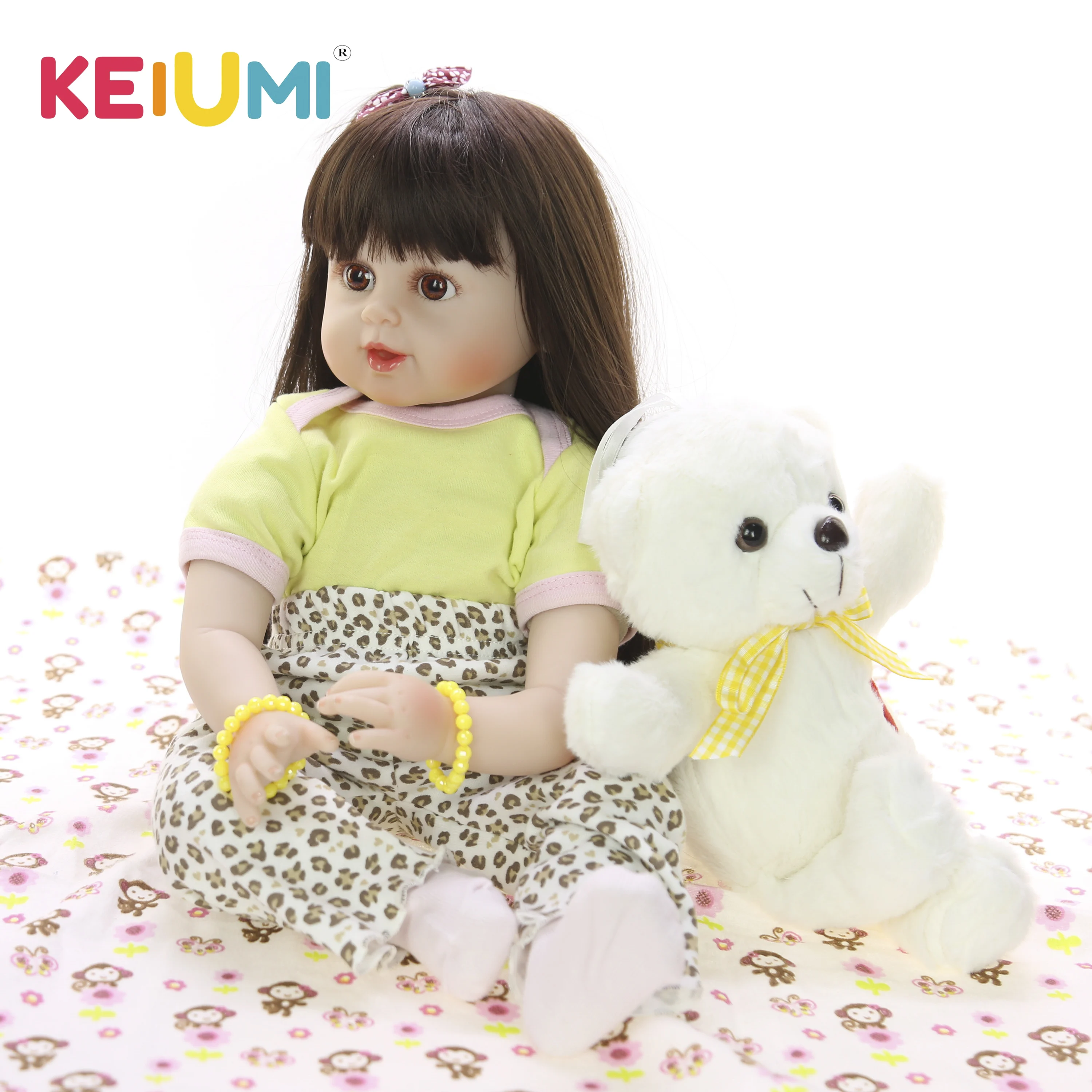 KEIUMI Прекрасный 24 &quot60 см Reborn Toy Сенсорный силикон виниловый пупсик для девочки